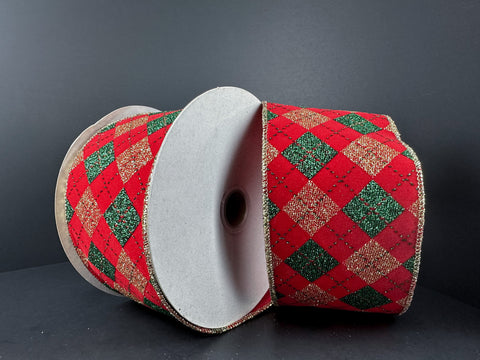 Red Velvet Plaid Ribbon