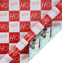 Gift Wrapping Paper- Double Sided Ho-Ho-Ho/Snowman