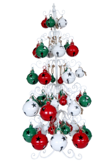 Red, White, Green Glossy Hanging Star Bell