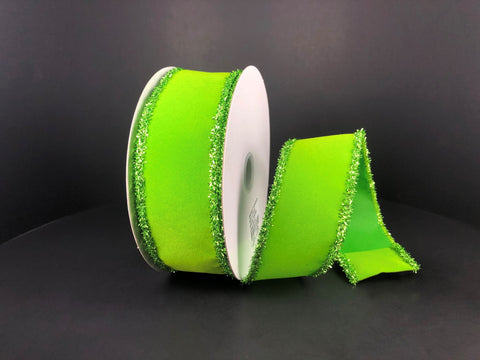 Lime Tinsel Ribbon