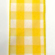 Yellow & White Buffalo Check Ribbon